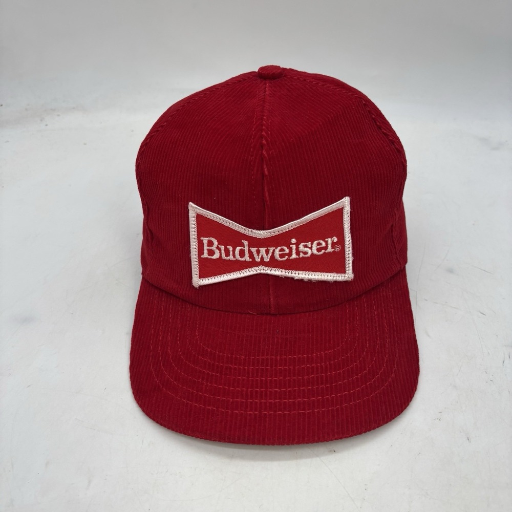 Vintage Budweiser 150th Year Baseball Cap White Corduroy & Rope Snapback
